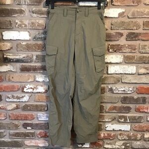REI Men's Olive Khaki Green Cargo Outdoor Hiking Camping Pants M 32L